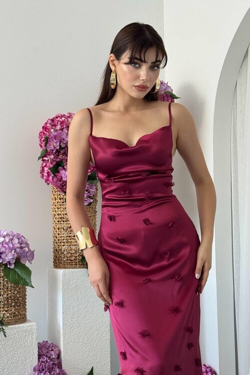 Dora Çiçek Detaylı Elbise