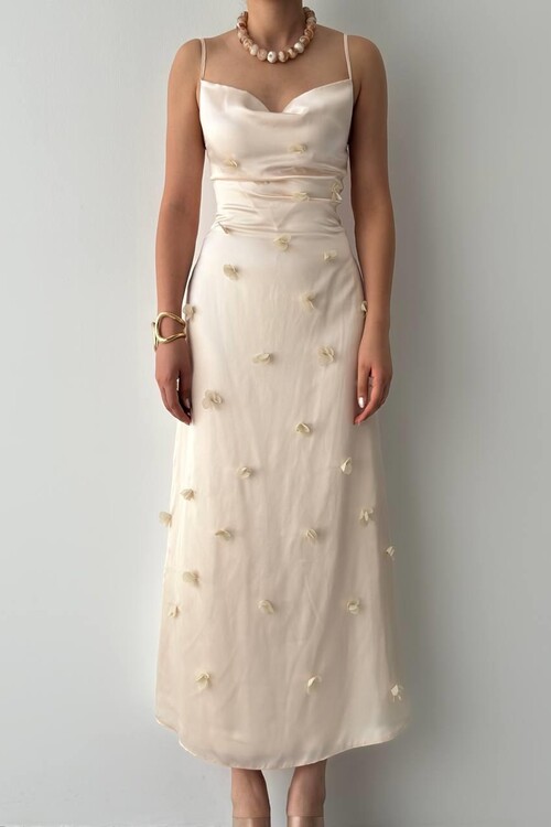 Dora Çiçek Detaylı Elbise