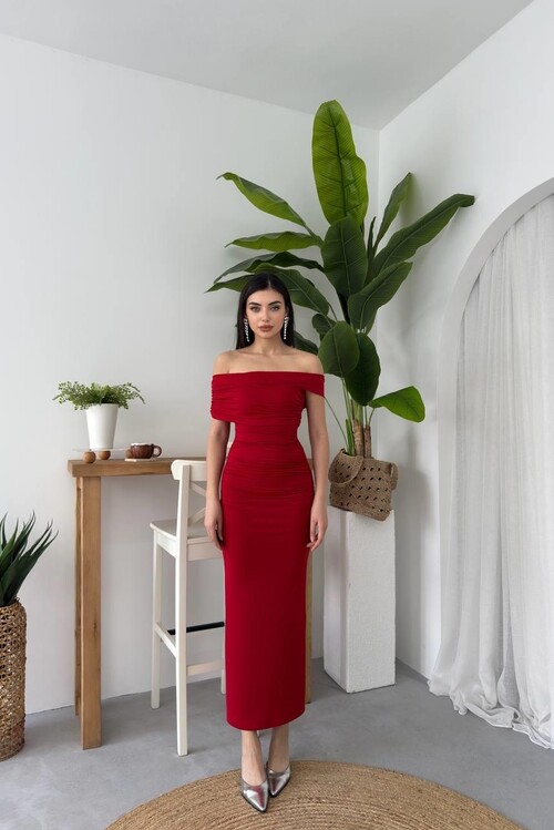 Dron Straplez Elbise