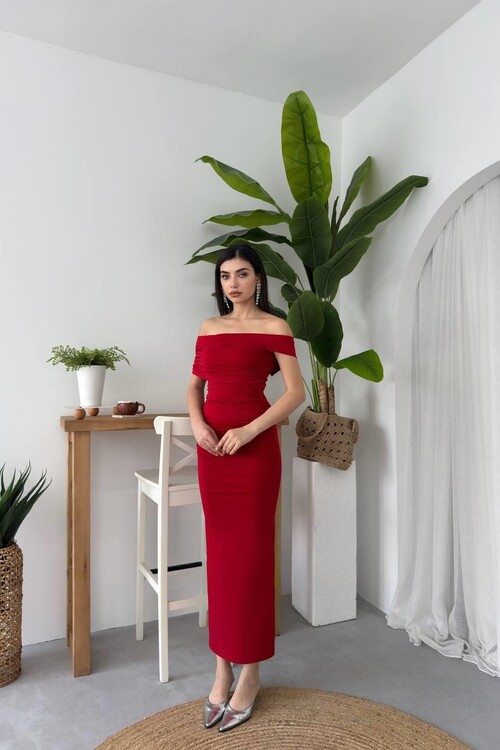 Dron Straplez Elbise