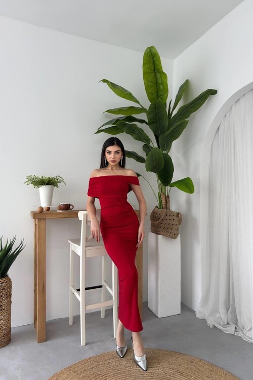 Dron Straplez Elbise