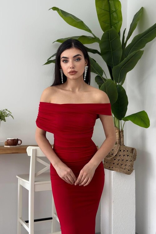 Dron Straplez Elbise