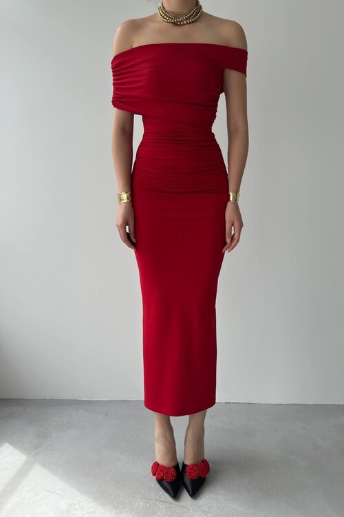 Dron Straplez Elbise