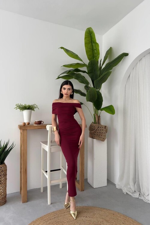 Dron Straplez Elbise