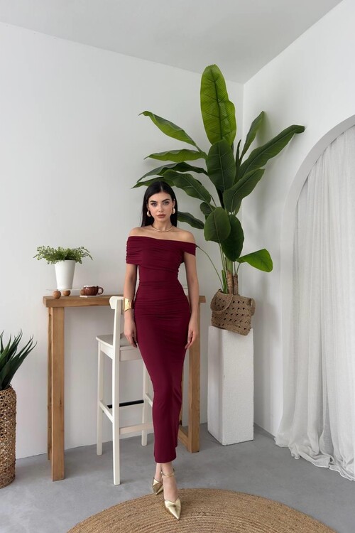 Dron Straplez Elbise