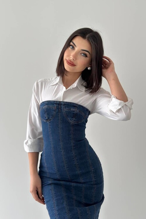 Ener Straplez Elbise