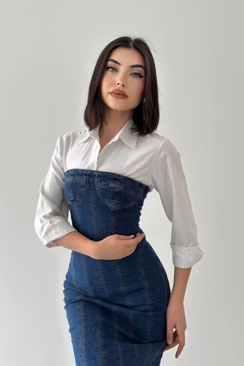 Ener Straplez Elbise