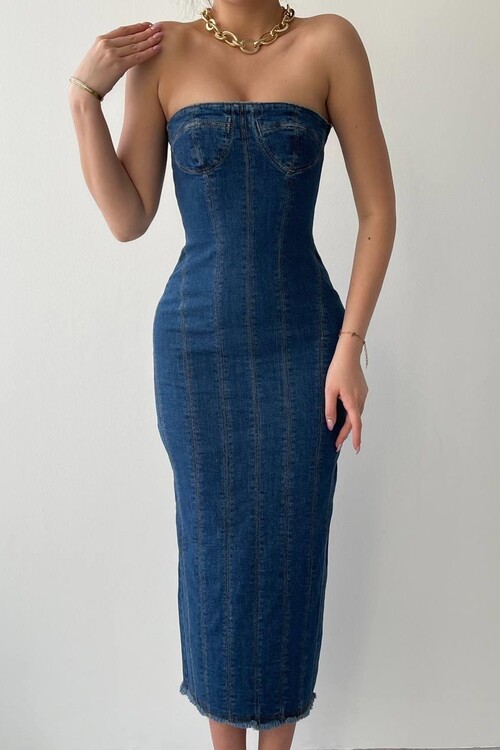 Ener Straplez Elbise