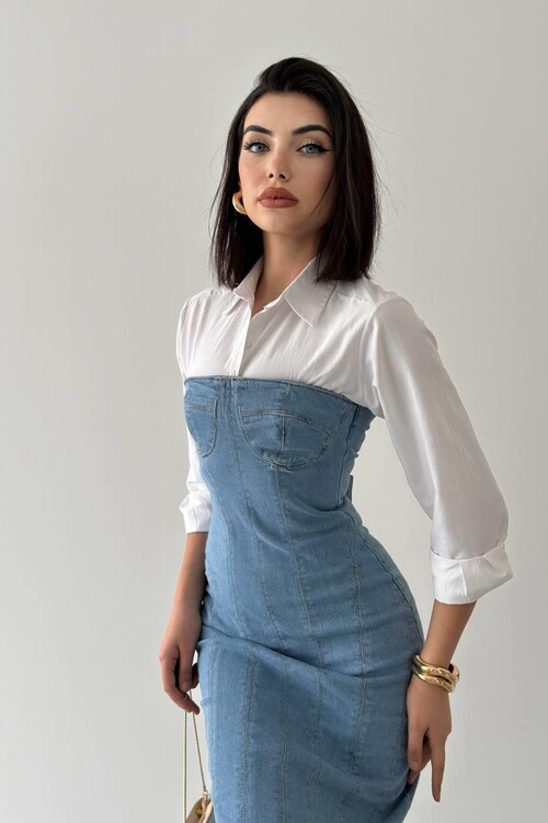 Ener Straplez Elbise