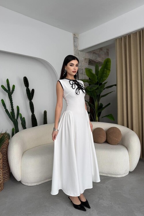 Eros Fiyonk Detaylı Elbise