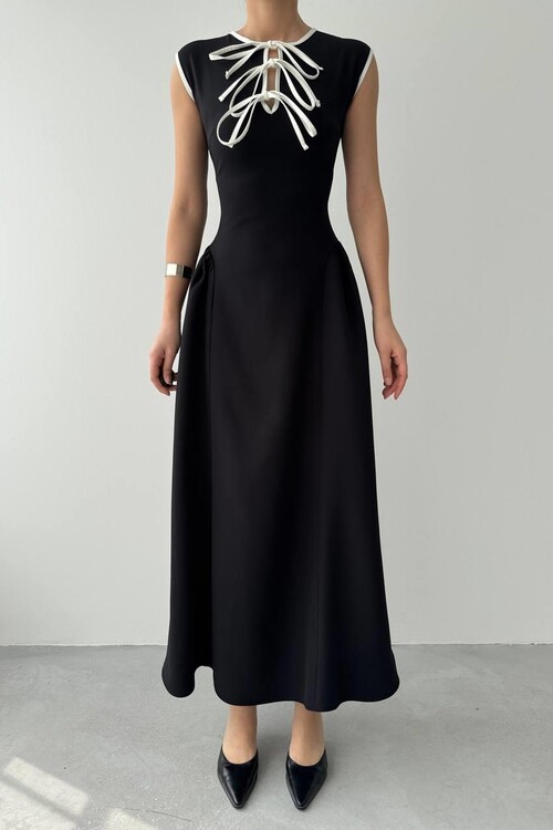 Eros Fiyonk Detaylı Elbise