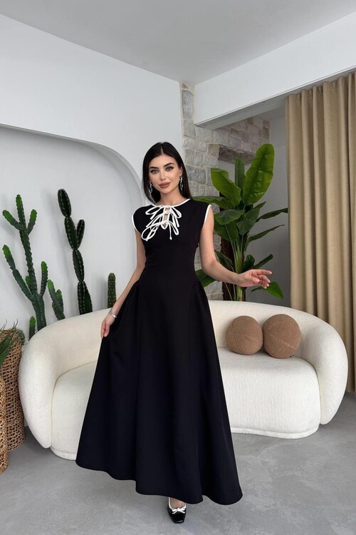 Eros Fiyonk Detaylı Elbise