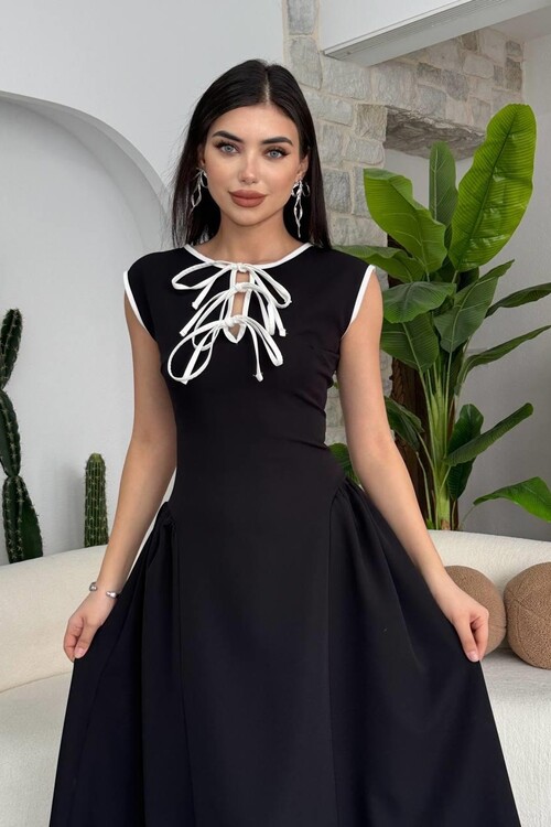 Eros Fiyonk Detaylı Elbise