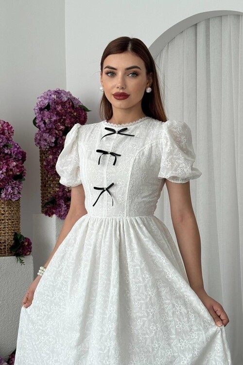 Gera Fiyonk Detaylı Elbise