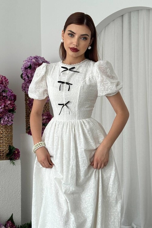 Gera Fiyonk Detaylı Elbise