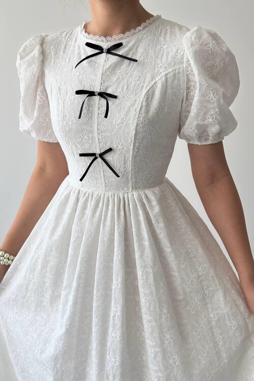 Gera Fiyonk Detaylı Elbise