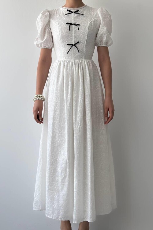 Gera Fiyonk Detaylı Elbise