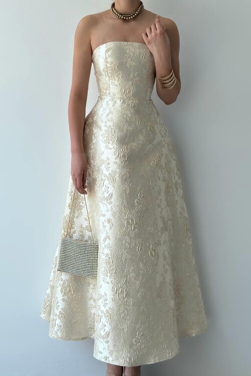 Haseki Straplez Elbise