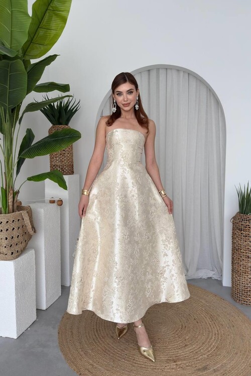 Haseki Straplez Elbise