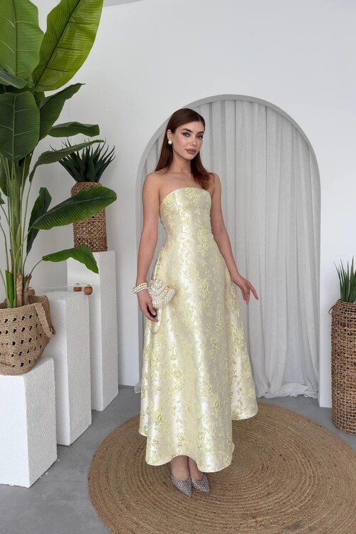 Haseki Straplez Elbise