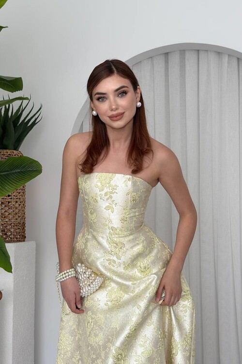 Haseki Straplez Elbise