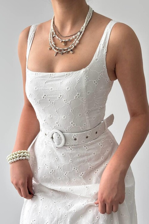 Hure Kemer Detaylı Elbise