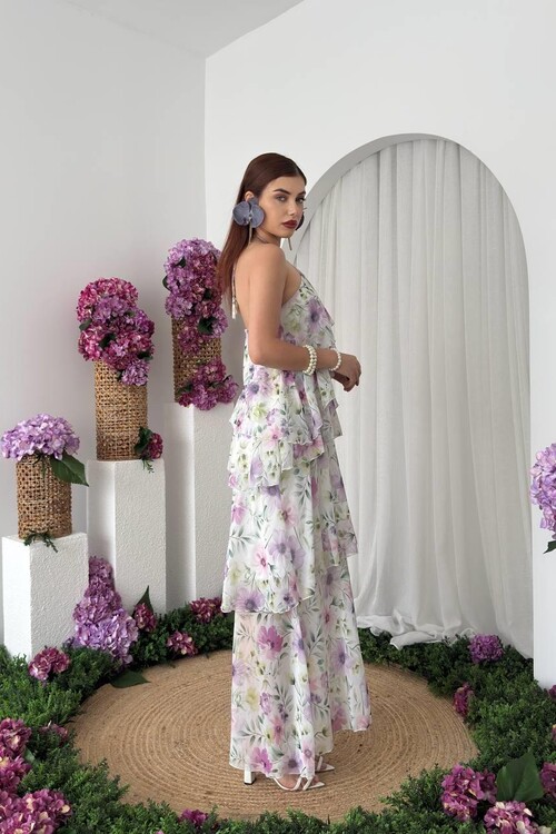 Jeon Boyun Askılı Elbise