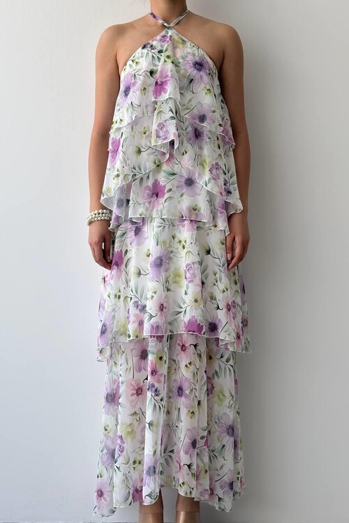 Jeon Boyun Askılı Elbise