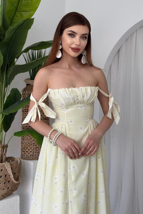 Khalesi Shoulder Tie Dress