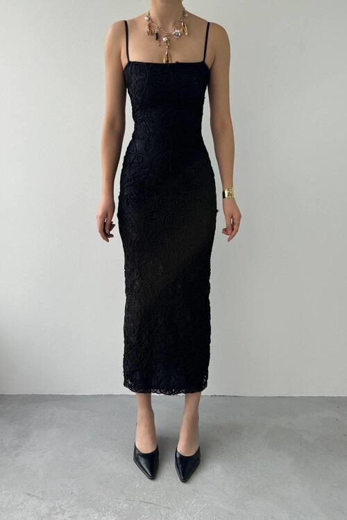 Lande İp Askılı Elbise