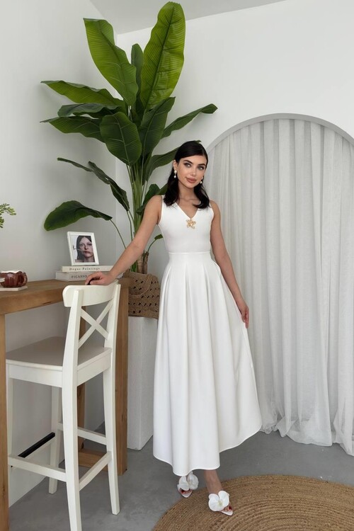 Late Yıldız Detaylı Elbise