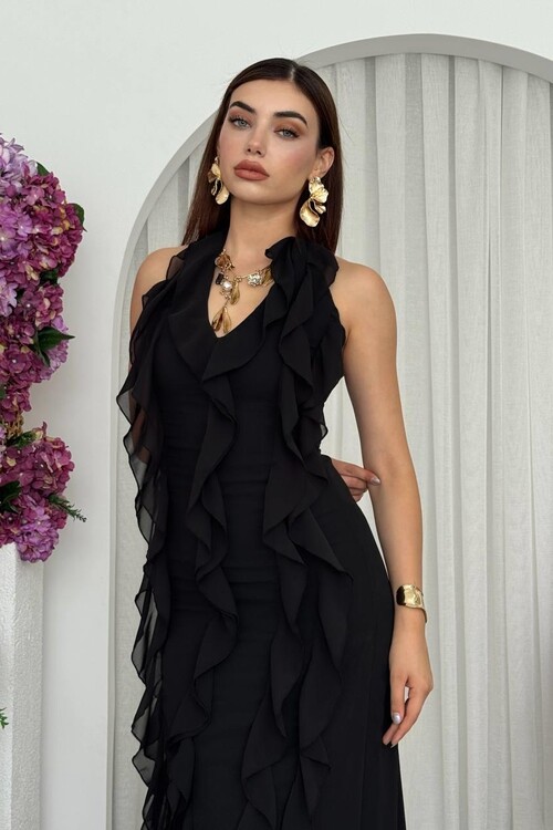 Lea Fırfırlı Elbise