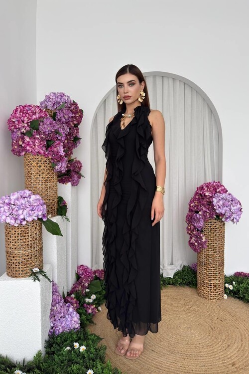 Lea Fırfırlı Elbise