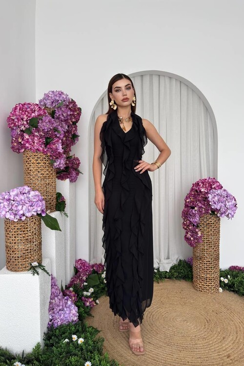 Lea Fırfırlı Elbise