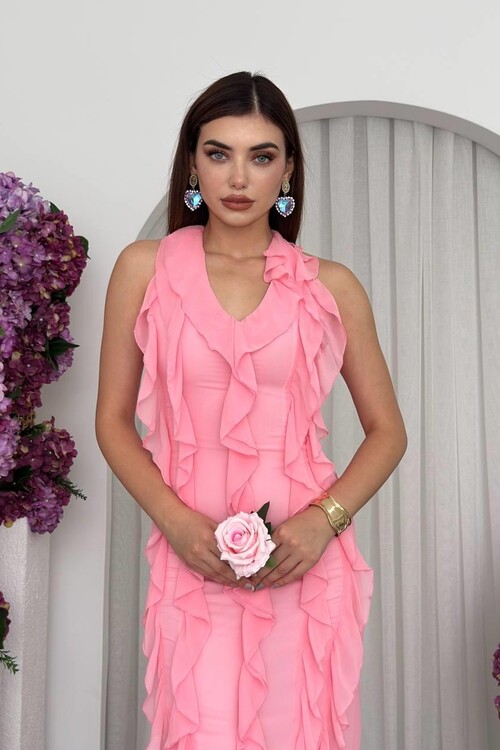 Lea Fırfırlı Elbise