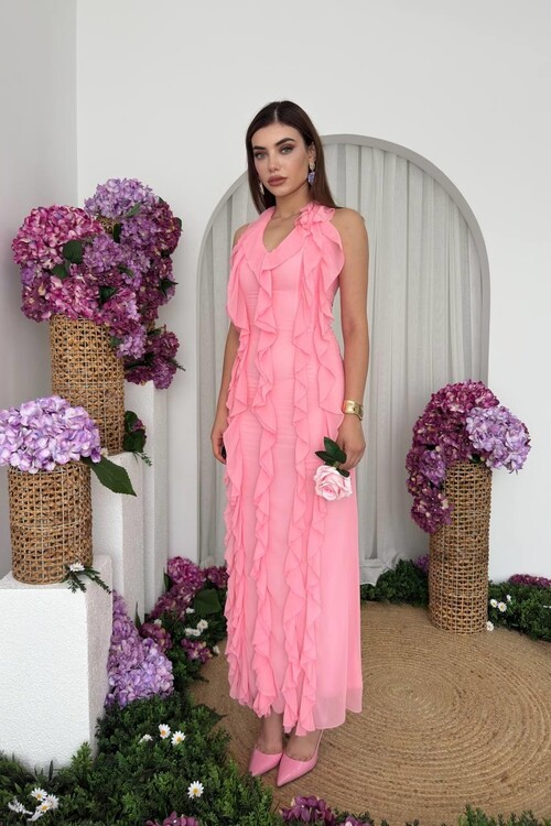 Lea Fırfırlı Elbise