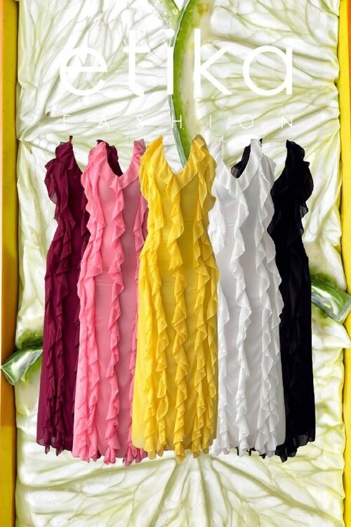 Lea Fırfırlı Elbise