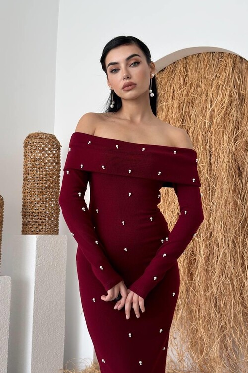 Ledo İnci Detaylı Elbise