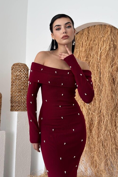 Ledo İnci Detaylı Elbise