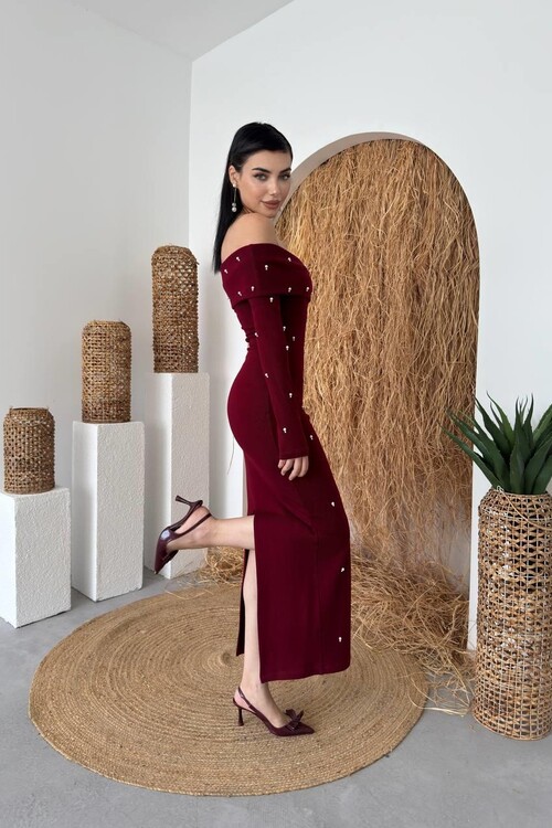 Ledo İnci Detaylı Elbise