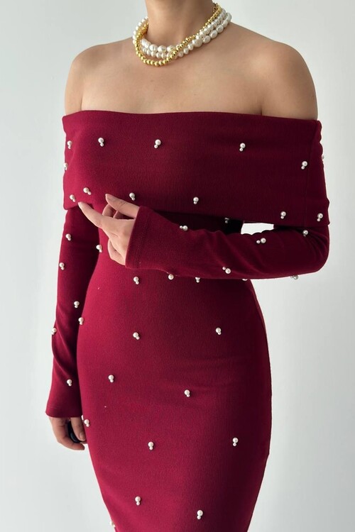 Ledo İnci Detaylı Elbise