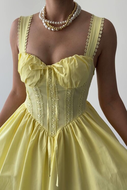 Lille Arkası Bağlamalı Elbise