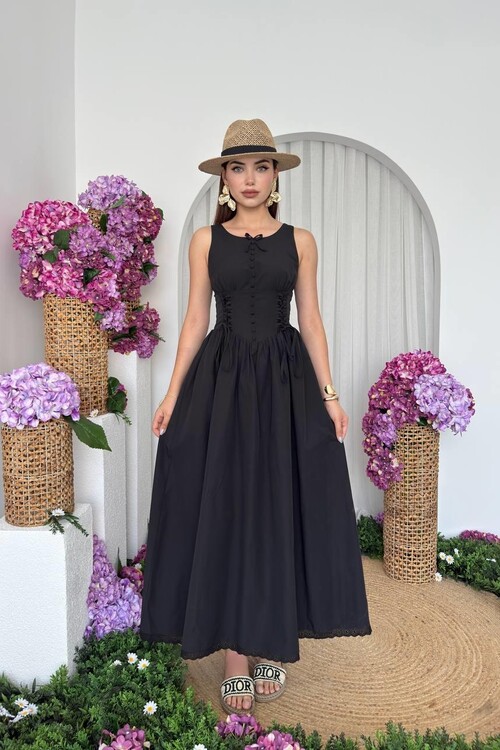 Lulo Bağcık Detaylı Elbise