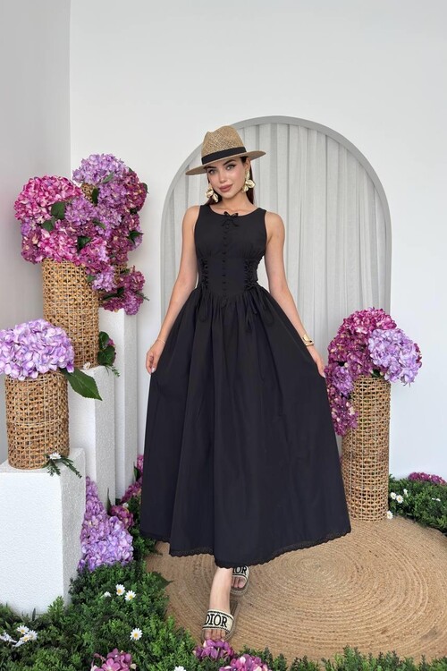 Lulo Bağcık Detaylı Elbise