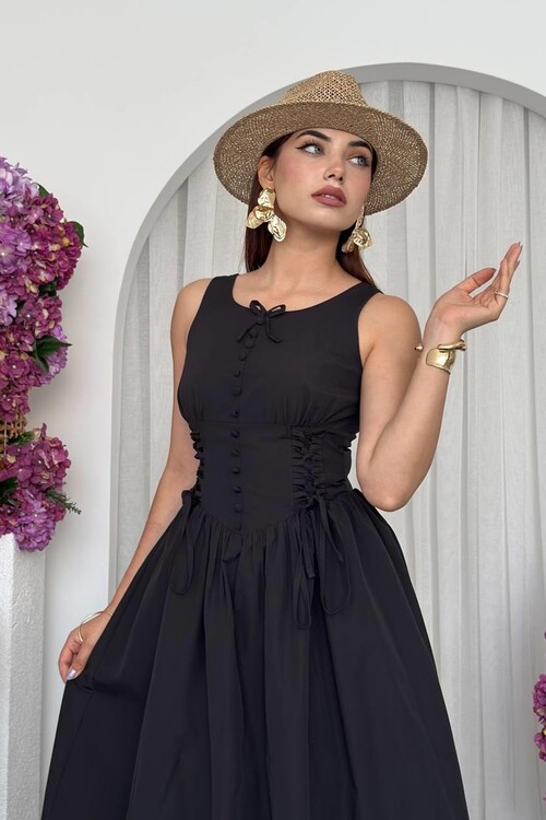 Lulo Bağcık Detaylı Elbise