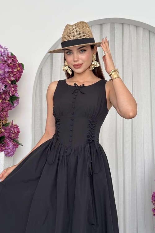 Lulo Bağcık Detaylı Elbise