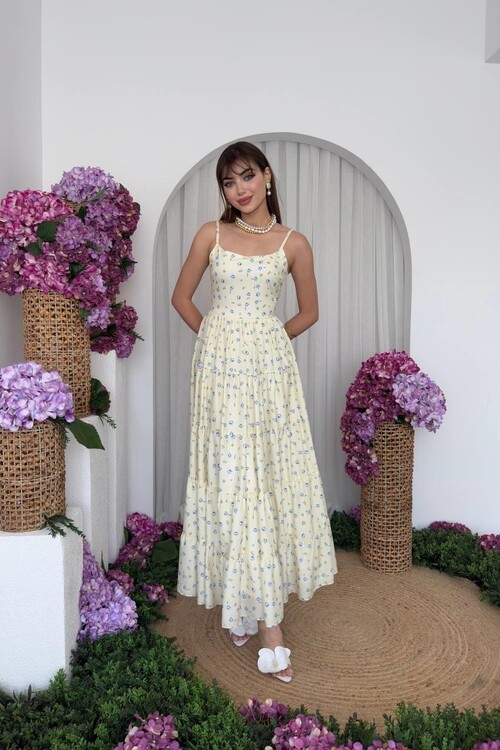 Mersi İp Askılı Elbise