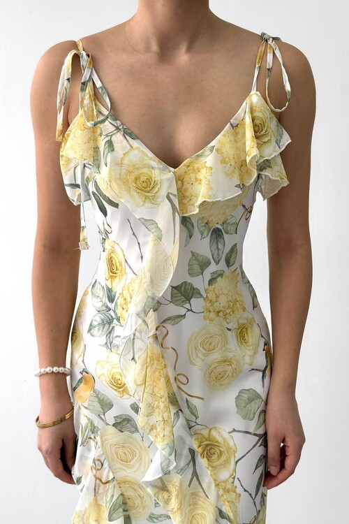 Met İp Askılı Elbise