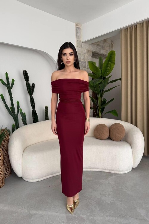 Milan Madonna Yaka Kalem Elbise