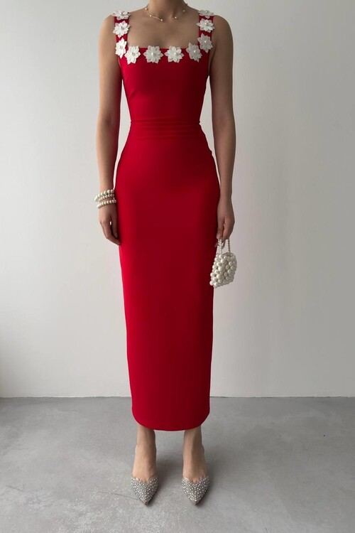 Ming Flower Detailed Dress